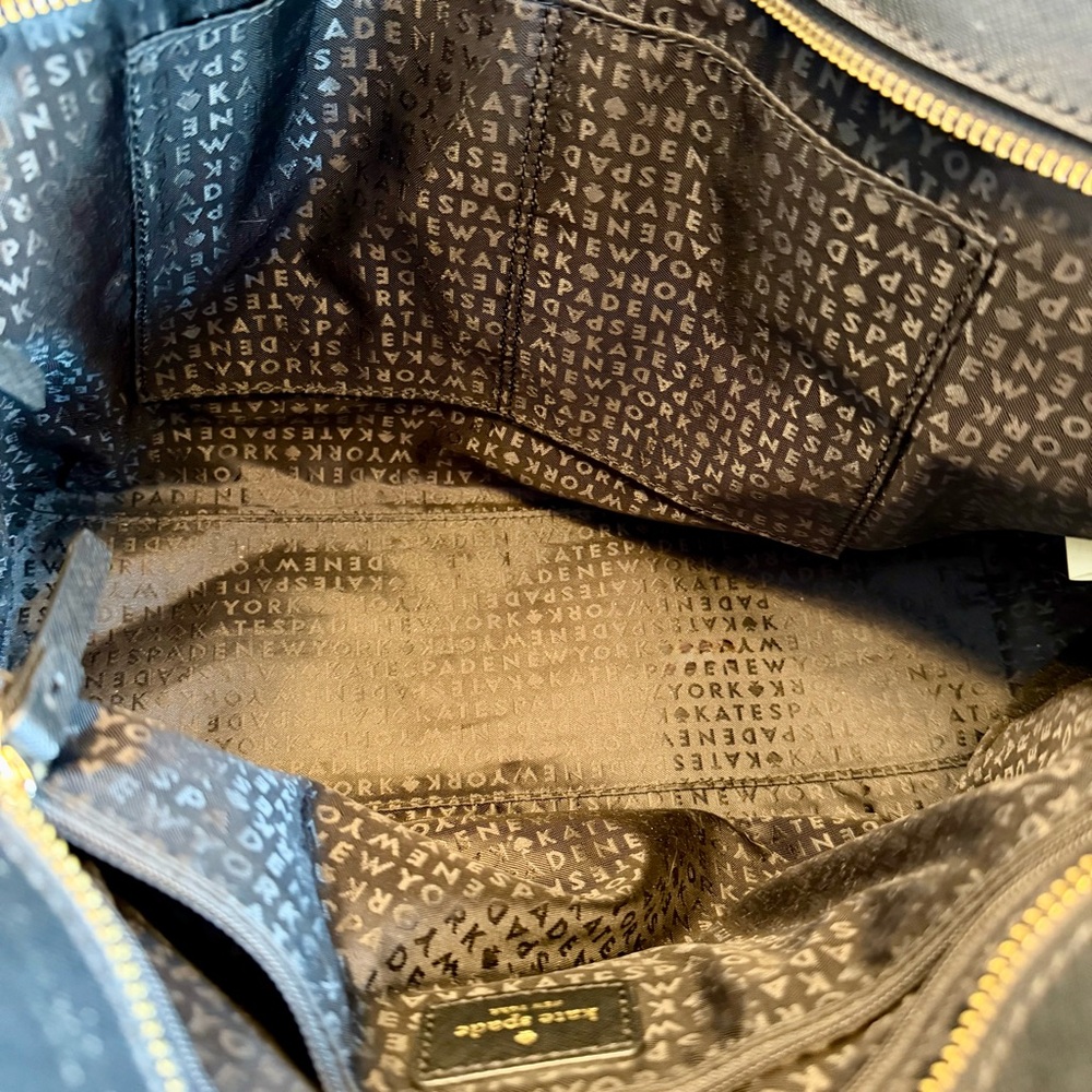 KATE SPADE NEW YORK Black Leather Shoulder Bag Tote - Picture 10 of 16